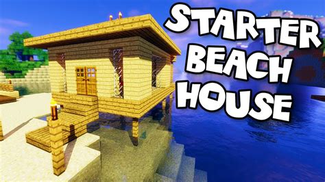 Awesome Little Beach House In Minecraft Build Tutorial Youtube