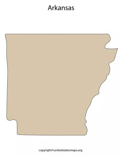 Blank Arkansas Map Printable Map Of Arkansas In Pdf