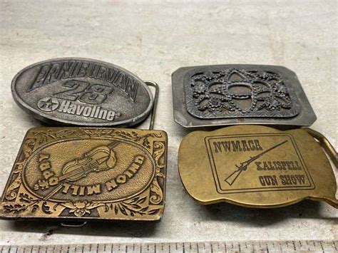 4 Belt Buckles Isabell Auction