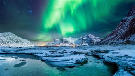 Northern Lights Coast Of Norway Nature Adorable Wallpaper Northern