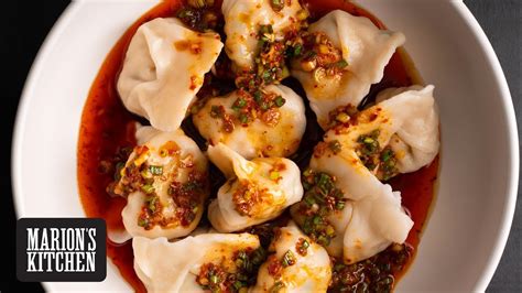 Pork And Chive Dumplings In Chilli Oil Marions Kitchen Youtube