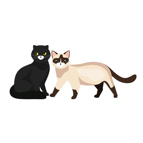 Group Of Cats Animals Isolated Icon Download Free Vectors Clipart