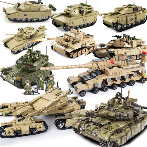 2018 Tank Ww2 Tiger M1a2 Sets Legoing Military Model Building Kits