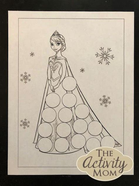Frozen Themed Dot Marker Pages Free The Activity Mom Dot Markers