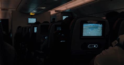 Inside View Of Plane Cabin At Night Rows Of Stock Footage Sbv 338003282