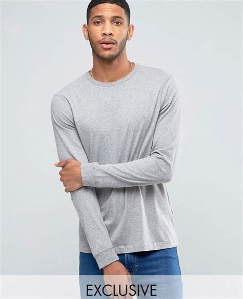 Long Sleeved T Shirt In Grey