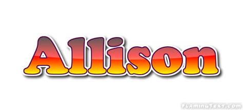 Allison Logo Free Name Design Tool From Flaming Text