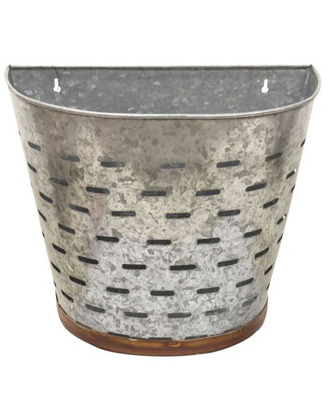 Col House Designs Wholesale Galvanized Olive Bucket Wall Hanging