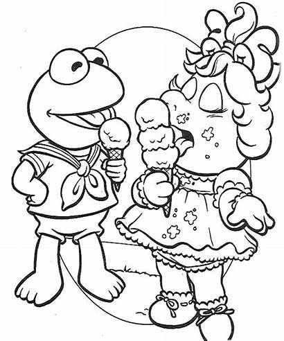 Coloring Kermit Pages Frog Babies Piggy Muppets