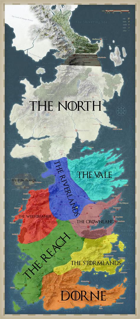 Map Of Westeros With Houses World Map