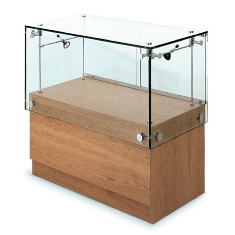 Contemporary Display Case Wg003wv Shopkit Glass Oak Illuminated