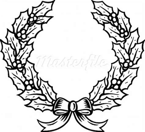 Download High Quality Christmas Clipart Black And White Wreath