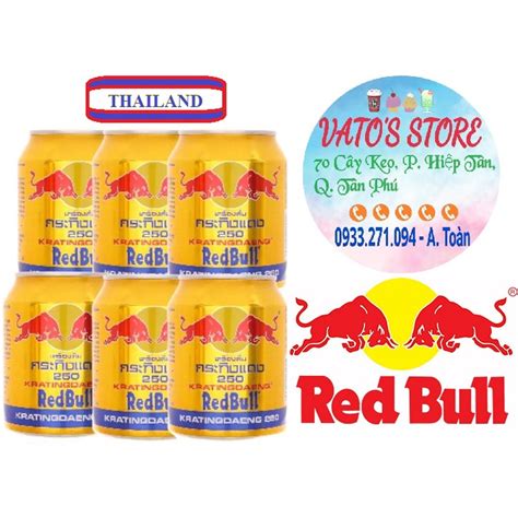Chi Tiết Thùng 24 Lon Nước Tăng Lực Bò Húc Red Bull Thái 250ml Lốc 6