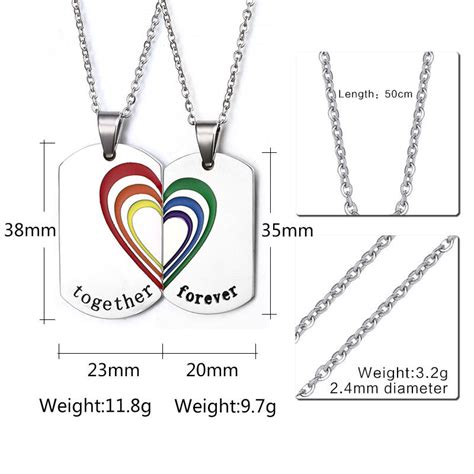 stainless steel rainbow necklace pendant for women and men great product buys