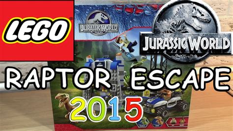 Lego JURASSIC WORLD Raptor Escape 2015 Unboxing Exclusive Set 75920