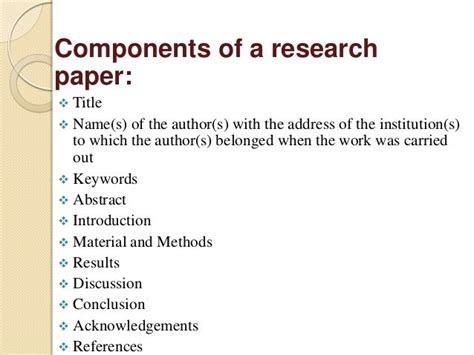 How To Write A Good Research Paper