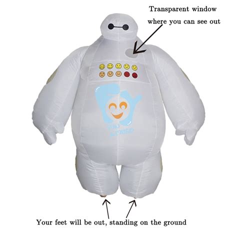 2015 New Big Hero 6 Inflatable Costume Halloween Baymax Funny Costume