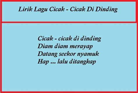 Cicak cicak di dinding lirik : Not Lagu Cicak Cicak Di Dinding Lengkap Dengan Lirinya