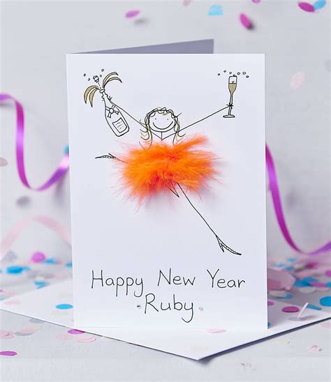 Handmade Personalised Happy New Year Card By All Things Brighton