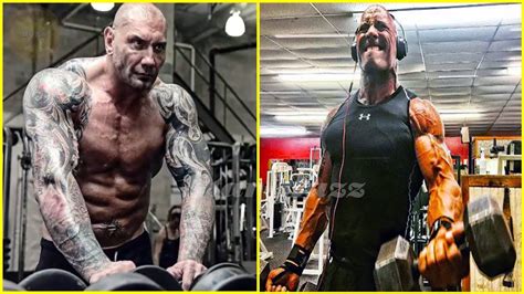 Dave Bautista Vs Dwayne Johnsonthe Rock Awesome Body Transformation