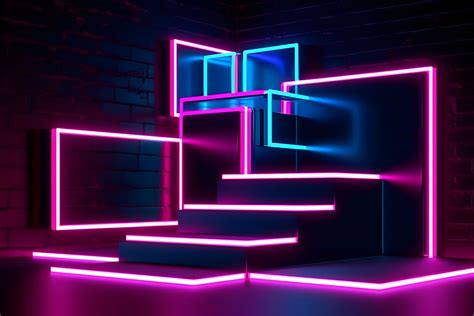 Moody Purple Neon Lights Background Graphic By Ranya Art Studio