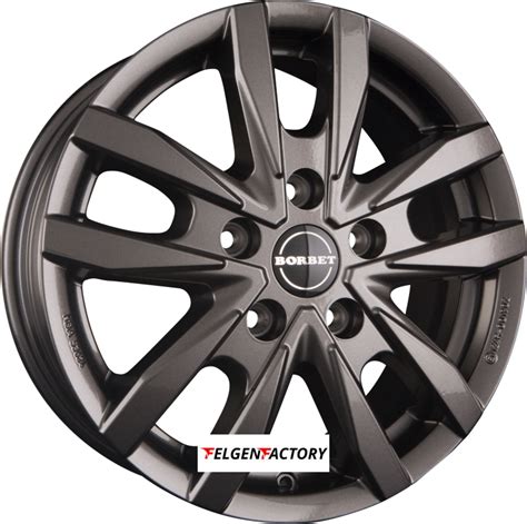 4x Felgen Borbet Cw5 65x16 Et60 5x160 Mistral Anthracite Glossy 16zoll