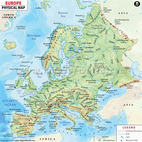 Europe Physical Map Labeled Secretmuseum
