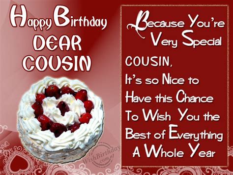You bring such glee into not just mine, but our family's lives. Special Birthday Wishes To Special Cousin - WishBirthday.com