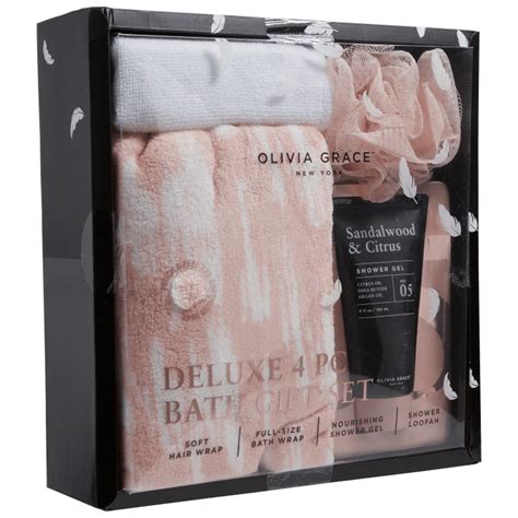 Olivia Grace Deluxe 4 Piece Bath And Body T Set
