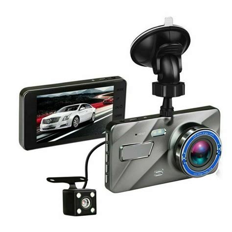 New 4 Hd 1296p Car Dvr Dual Lens Dash Cam Video Camera Recorder Night