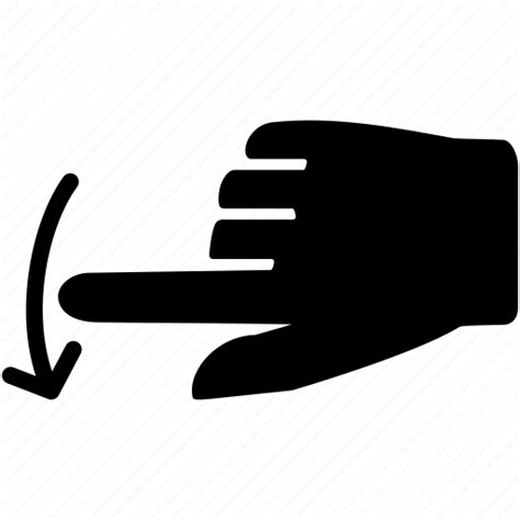 Action Down Gesture Hand Motion Swipe Icon