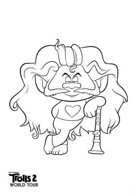 25 Free Printable Trolls World Tour Coloring Pages