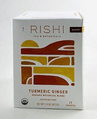 Rishi Tea Turmeric Ginger Herbal Tea Sachet Bags Oz Ebay