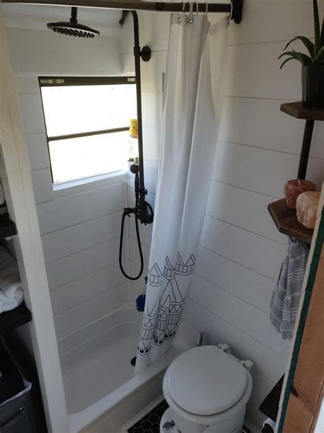 Loving The Way Our Bathroom Has Come Together In This Diy School Bus