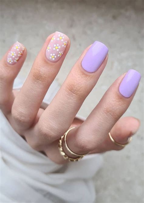 Cute Spring Nails That Will Never Go Out Of Style Mix And Match Daisy