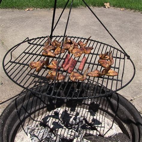 Outdoor Campfire Use Round Black 40 Inch Cooking Rack Outdoor Campfire