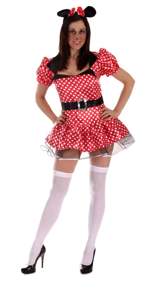 Sexy Mouse Ladies Fancy Dress Womens Minnie Movie Character Adult Costume Outfit 5026619200773
