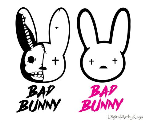 Bad Bunny Svg Cut File Bad Bunny Logo SVG Layered Bad | Etsy