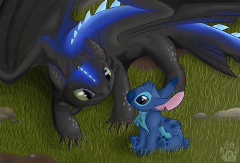 Hey There By Beekioli On DeviantArt Toothless And Stitch Cute Disney