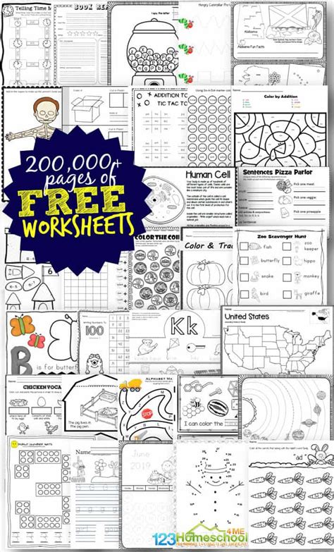 Homeschool Printable Worksheets Kindergarten Lexias Blog