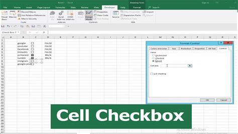 How To Create A Checkbox In Excel Cell Printable Templates Free