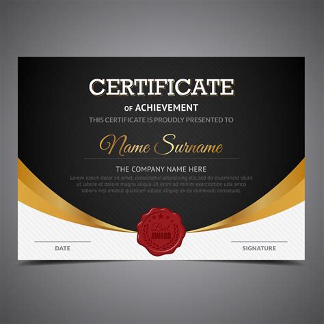 Stylish Certificate Of Appreciation Template Download Free Vector Art
