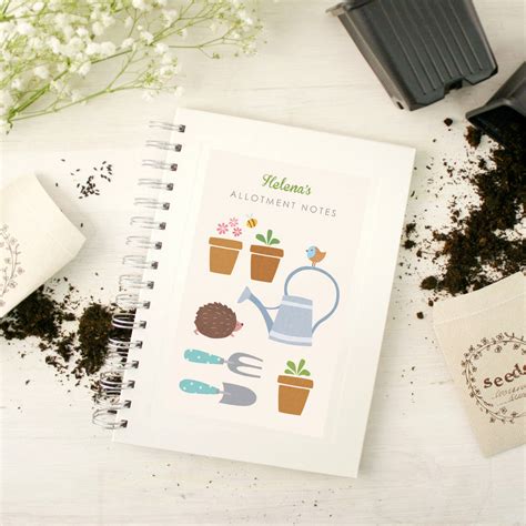 Large Personalised Gardening Notebook By Made By Ellis