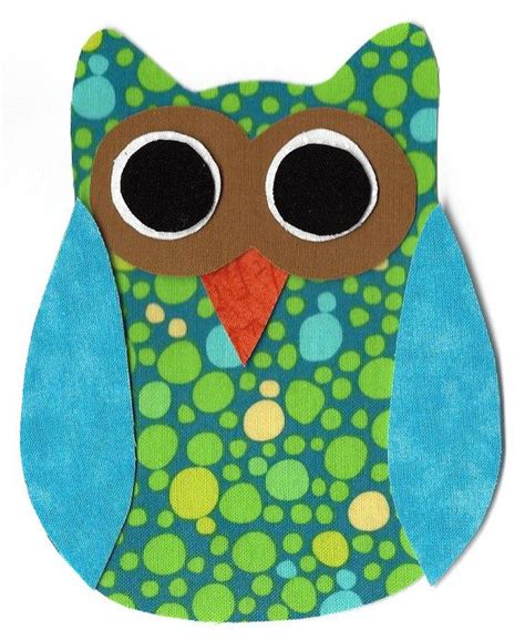 Iron On Owl Applique Diy Etsy Owl Applique Owl Fabric Applique