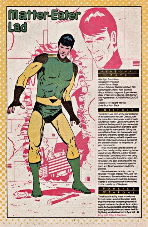 The Legion of Super Bloggers! : Who's Who: Matter-Eater Lad
