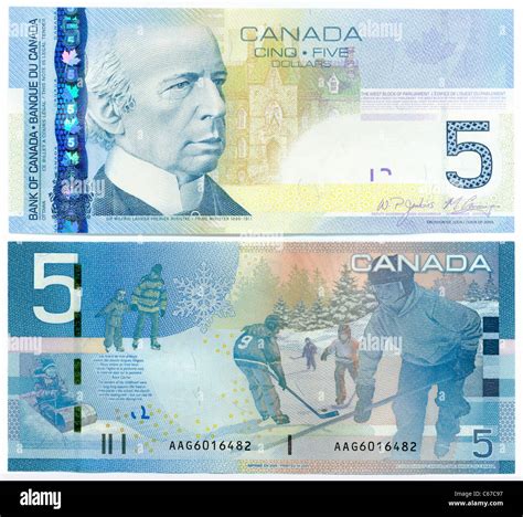 Front And Back Of A Canadian Dollar Banknote Stock Photo Alamy
