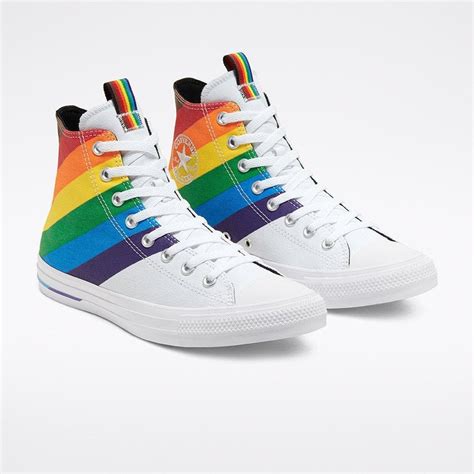 White Converse Pride 2020 High Top Lgbtq Gay Rainbow Collector Mens