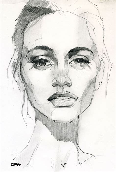 Graphite Portrait Drawing Of Beautiful Woman Desenho De Rosto