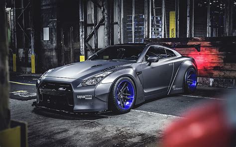 Nissan Gt R R35 Factory Liberty Walk Tuning Supercars Silver Gt R