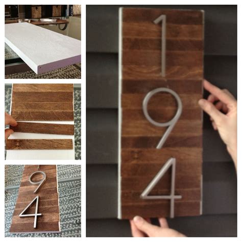 We Could Put Pretty Numbers On A Beautiful Board Diy House Number From